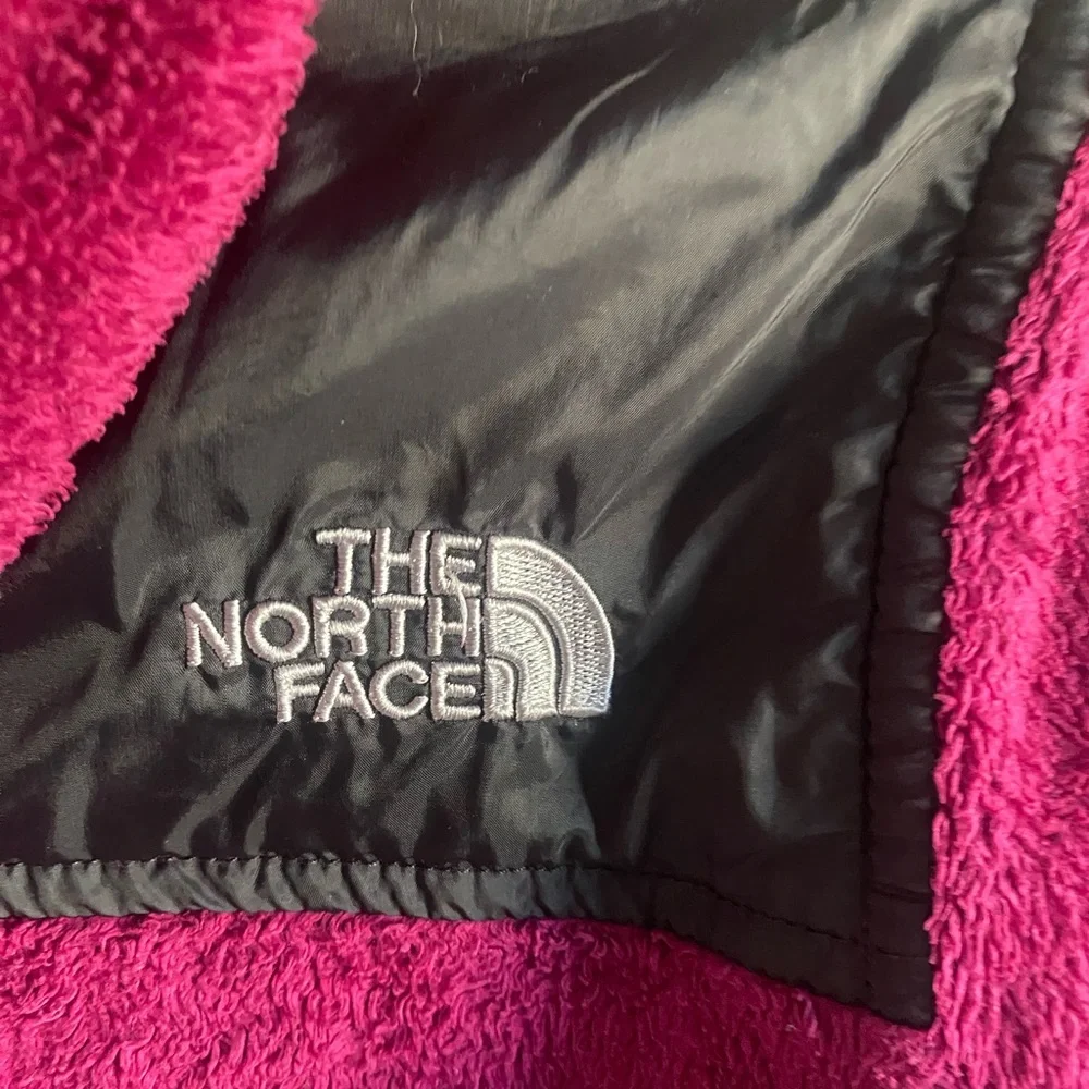 The North Face Girls L 14/16 Blue Magenta Fleece Hoodie Jacket Full‎ Zip Classic